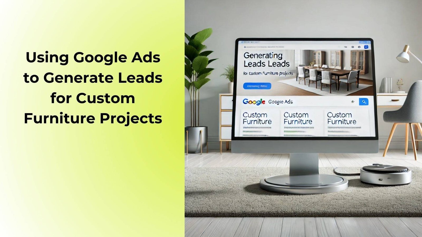 Using Google Ads to Generate Leads for Custom Furniture Projects